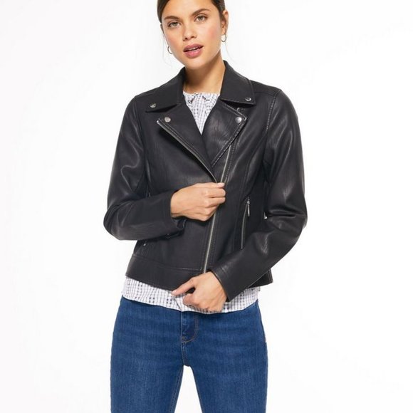 New Look Jackets & Coats New Look Pleather Biker Jacket Poshmark